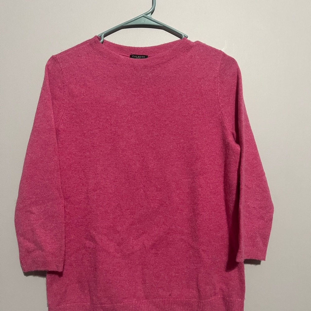 Talbots Vibrant Pink Cashmere‎ Sweater